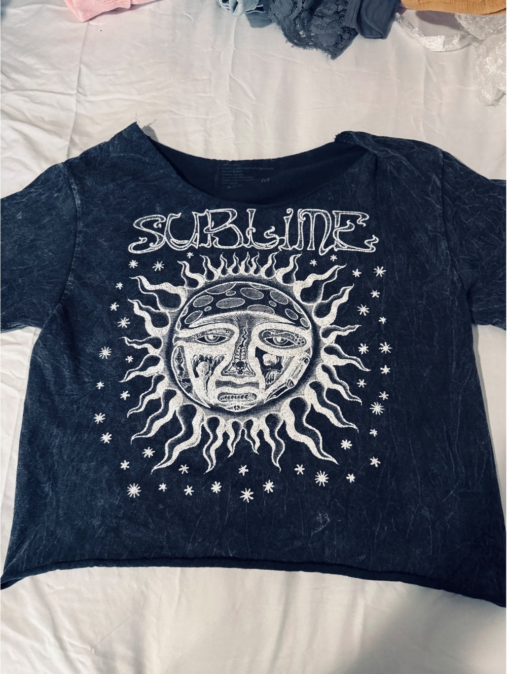 Sublime Graphic Crop Top Tee - Size M 100% cotton